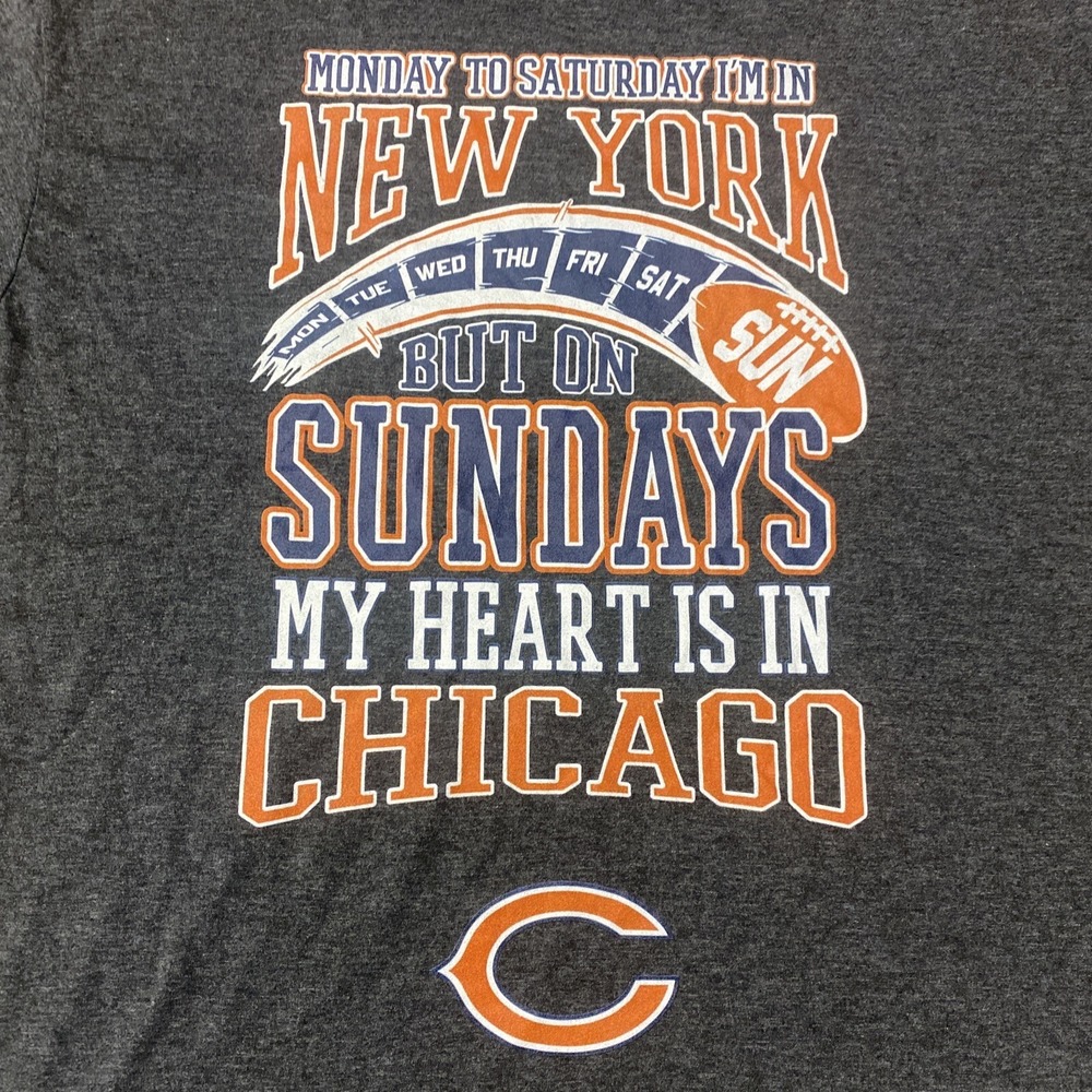 Chicago Bears Unisex Adult XL T-shirt New York Teespring Brand 50/50 Blend